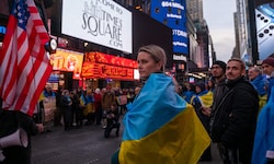 In New York wurde für eine weitere Unterstützung der Ukraine demonstriert.