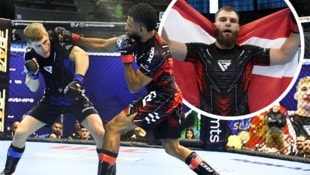 Elias Erber (li.) und Imran Zulic hielten bei der MMA-EM Österreichs Fahne hoch. (Bild: Krone KREATIV/Ettl Bros. (2))