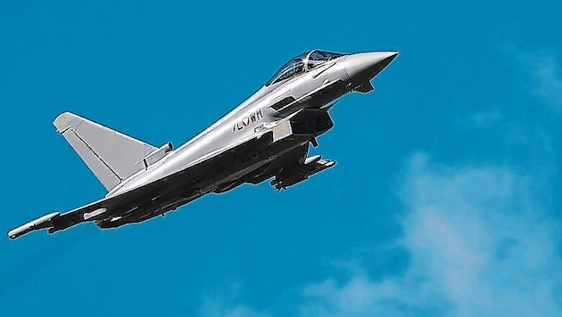 Der Eurofighter Typhoon des Bundesheeres wird nur tageweise in Linz-Hörsching stationiert. Eine eigene Werft wird es aber nicht geben.  (Bild: Birbaumer Christof)