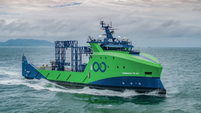 Ein Boot des Unternehmens Ocean Infinity