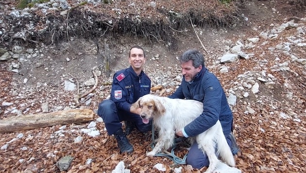 The dog was handed over to the happy owner. (Bild: Polizei Salzburg)