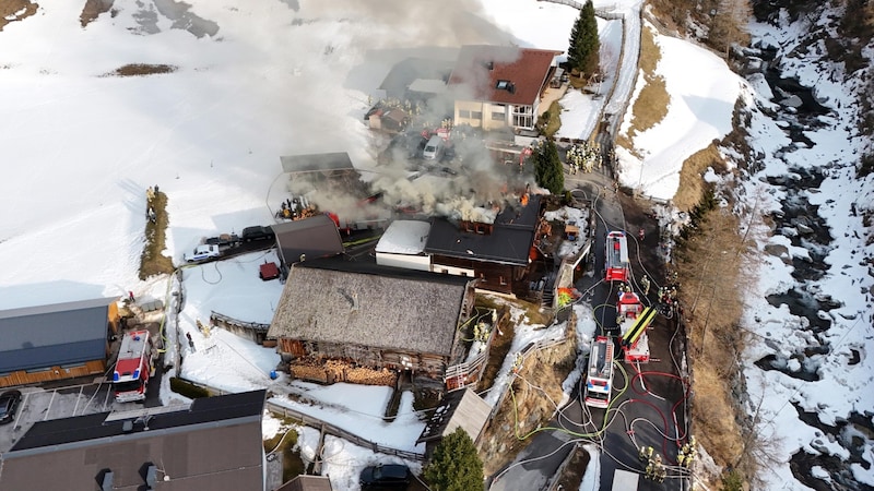 Der Einsatz aus der Vogelperspektive. (Bild: ZOOM Tirol)