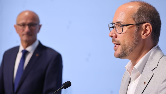 Gerber (right) is to make things right for the Innsbruck City ÖVP. LH Mattle will keep an eye on developments in the provincial capital. (Bild: Birbaumer Christof)