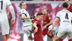 Patrick Wimmer (li.) spielte beim 5:1 im November in Leipzig groß auf (Bild: AFP)