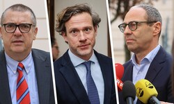 KTM-AG-Sanierungsverwalter Peter Vogl, Vorstandschef Gottfried Neumeister und Karl-Heinz Götze ...