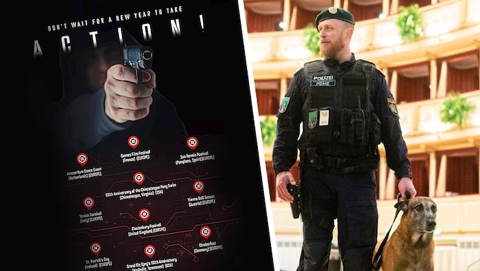 Nach einer IS-Terrordrohung (li.) rüstet sich die Polizei.