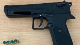 Der Jugendliche soll mit einer CO2-Pistole (Symbolbild) herumgeschossen haben. (Bild: LPD (Symbolbild))