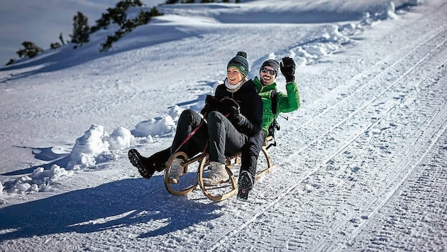 Tobogganing fun in Lachtal (Bild: Tom Lamm)