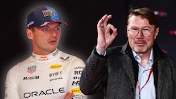 Beim Thema Fluchverbot sind sich Max Verstappen und Mika Häkkinen uneinig. (Bild: APA/AFP/HENRY NICHOLLS, GEPA Pictures)