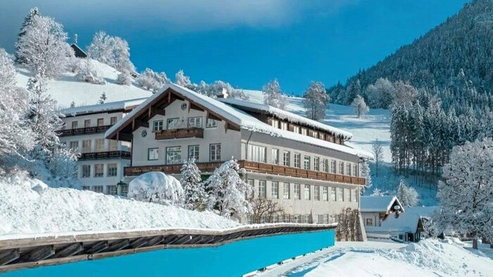 In keeping with tradition, every piece of loden produced in-house at Lodenwalker in Ramsau am Dachstein is dried in the fresh air.