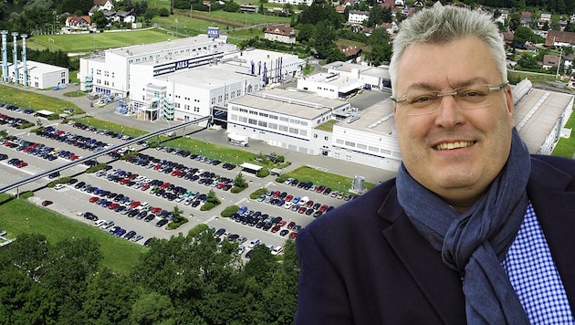 Management change at AT&amp;S: Michael Mertin becomes CEO. (Bild: Krone KREATIV/AT&S)