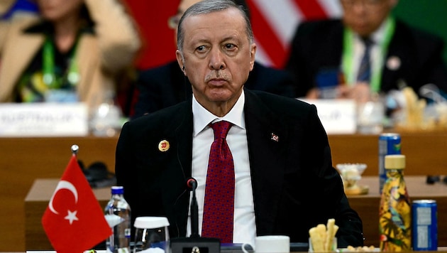 Turkish President Recep Tayyip Erdogan senses an opportunity now that the transatlantic partners have been increasingly distancing themselves from each other since Donald Trump took office. (Bild: AFP/Pablo PORCIUNCULA)