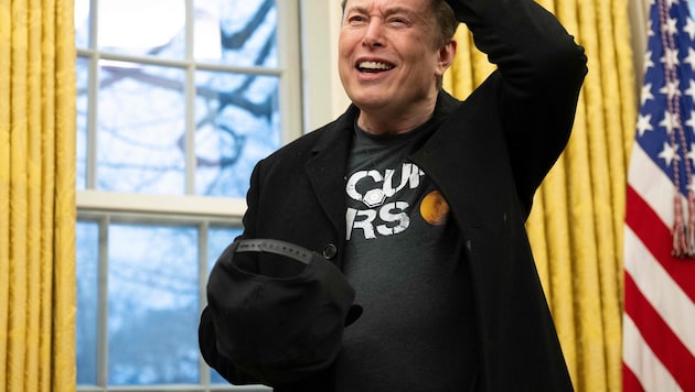 Elon Musk im Oval Office (Bild: AFP/JIM WATSON)