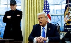 Gemeinsames Einsparungsziel von Präsident Donald Trump und Elon Musk, dem Leiter der ...