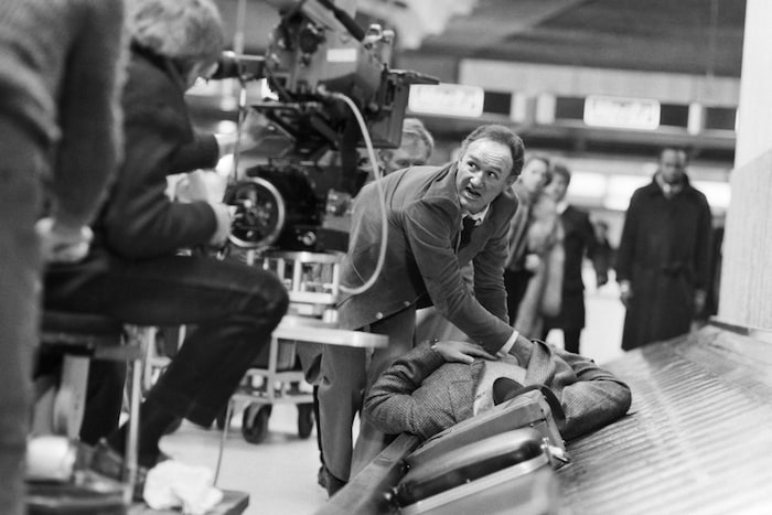Gene Hackman 1985 in Paris beim Dreh von „Target“