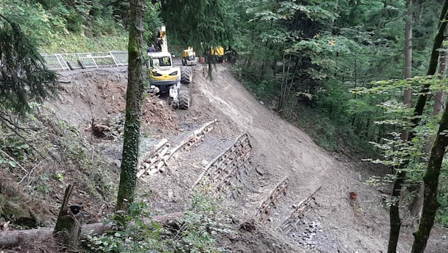 Zahlreiche bauliche Maßnahmen sollen vor Murenabgängen und Hangrutschungen schützen. (Bild: Stadt Hohenems)