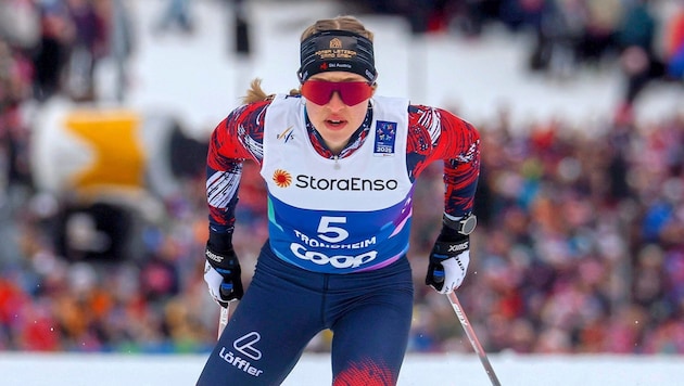 Magdalena Scherz sprintete bei ihrer WM-Premiere auf Rang 24. (Bild: Tröster Andreas)