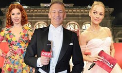 Teresa Vogl, Andi Knoll und Mirjam Weichselbraun berichteten live vom Opernball.