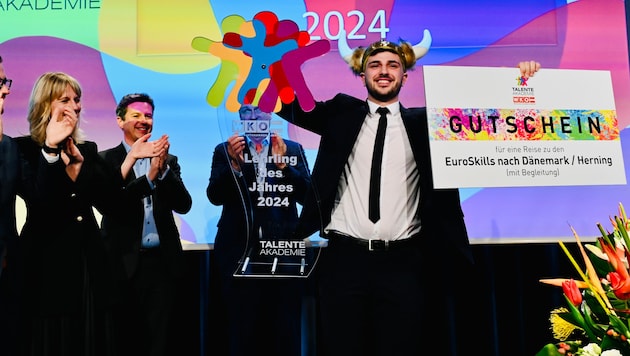 Andreas Paduretu was honored as "Apprentice of the Year" (Bild: Evelyn Hronek)