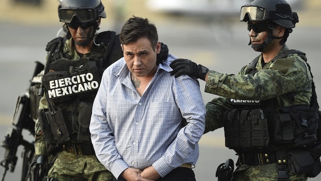 Among the extradited drug lords is the former head of the notorious drug cartel Los Zetas, Oscar Omar Trevino (pictured here in an archive photo from 2015). (Bild: AFP/Alfredo Estrella)