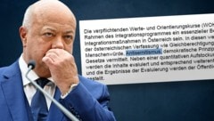 Der peinliche Fehler in dem 210 Seiten starken Dokument (Bild: Krone KREATIV/APA, Krone)