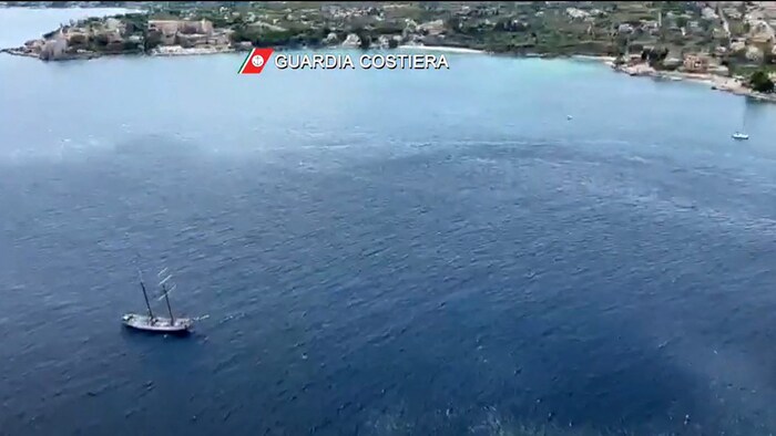 Das ist die Unglücksstelle, wo die Luxusjacht Bayesian in einem Sturm sank und sieben Menschen ...