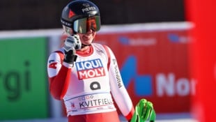 Conny Hütter jubelt in Kvitfjell. (Bild: GEPA)