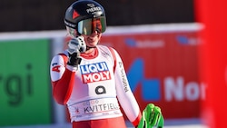 Conny Hütter jubelt in Kvitfjell. (Bild: GEPA)