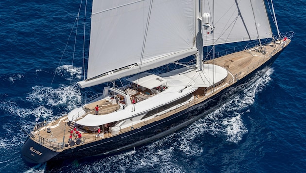 The Bayesian was one of the largest sailing yachts in the world and had the tallest mast before the accident. (Bild: PERINI NAVI PRESS OFFICE / HANDOUT)