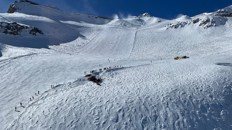 The incident occurred at an altitude of around 3100 meters. (Bild: Flugpolizei)