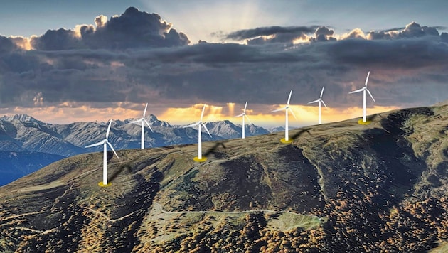 Animation of a wind turbine in East Tyrol. (Bild: BI Assling)