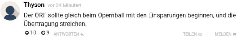 „Krone“-Leserkommentar (Bild: Screenshot krone.at)