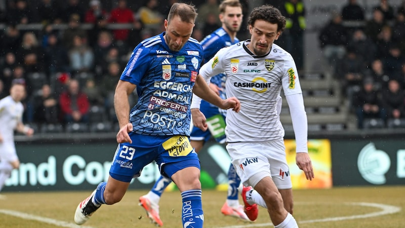 Tobias Kainz (li.) brennt auf das Cupfinale gegen den WAC. (Bild: GEPA)