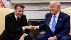 Macron war diese Woche bei Trump im Oval Office. (Bild: LUDOVIC MARIN/AFP)