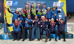 So jubelt Biathlon Austria über die verteidigte Medaille in der Mixed-Staffel