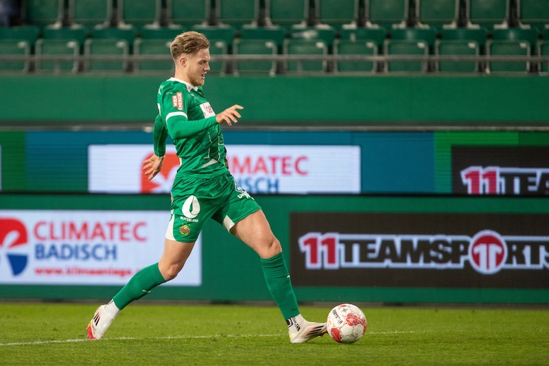 Ex-Altach player Noah Bischof scored to make it 2:0. (Bild: GEPA)