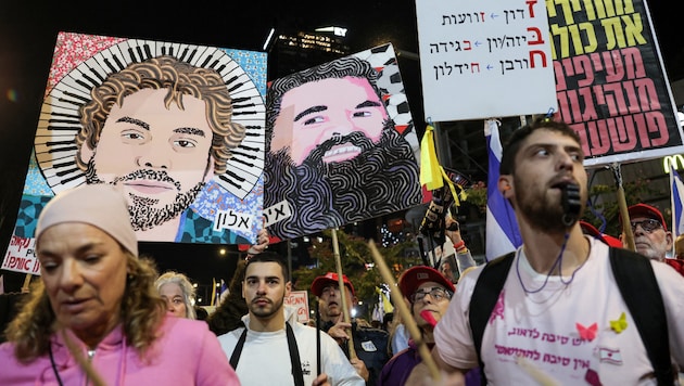 In zahlreichen israelischen Städten forderten Tausende Demonstranten eine Fortsetzung der Waffenruhe. (Bild: Jack Guez)