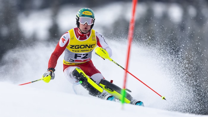 Jakob Greber war am Freitag in Toblach gleich bei zwei Slaloms am Start.