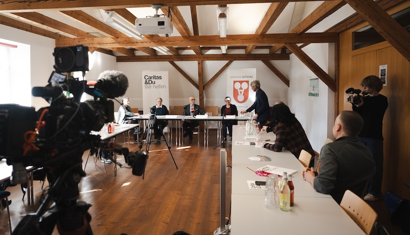 Pressekonferenz am Freitag zum Start der Haussammlung. (Bild: Caritas Vorarlberg/Philipp Mück)