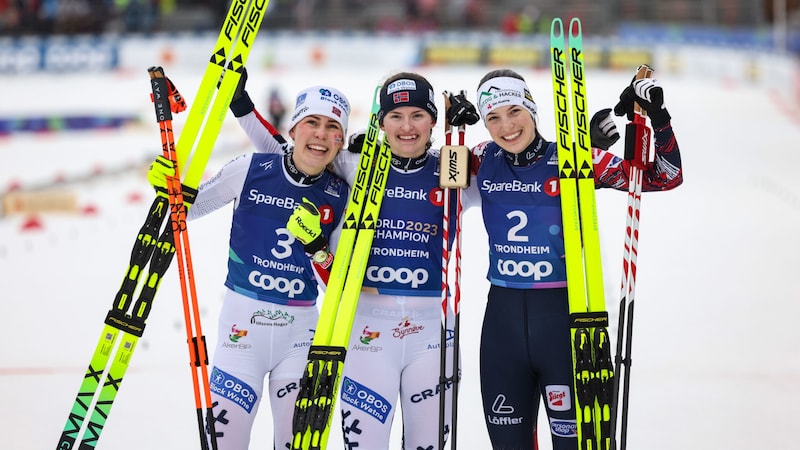 Ida Marie Hagen, Gyda Westvold Hansen und Lisa Hirner (v.l.n.r.) (Bild: GEPA)