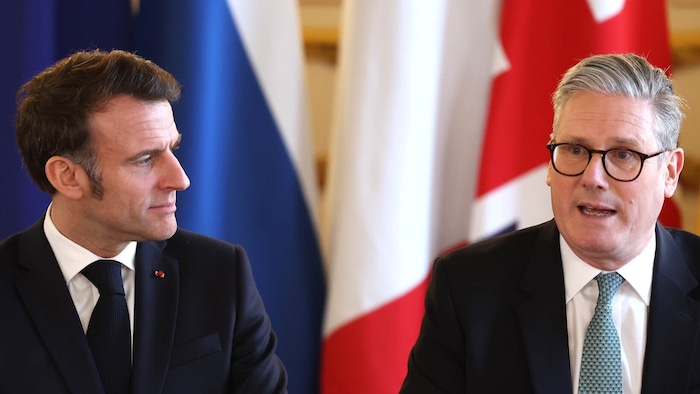 Sind bereit, Truppen in die Ukraine zu entsenden: Emmanuel Macron und Keir Starmer
