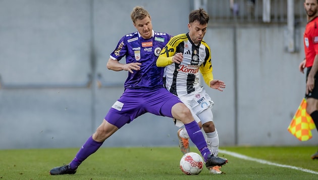 Once again the best Violet on the pitch: Hinteregger (32). And the veteran takes "some youngsters" to task! (Bild: GEPA)