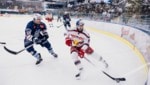 Nissner (re.) drückte zum sechsten Mal in dieser Eishockeyliga-Saison im Doppelpack ab. (Bild: Gintare Karpaviciute - EC Red Bull Salzburg)