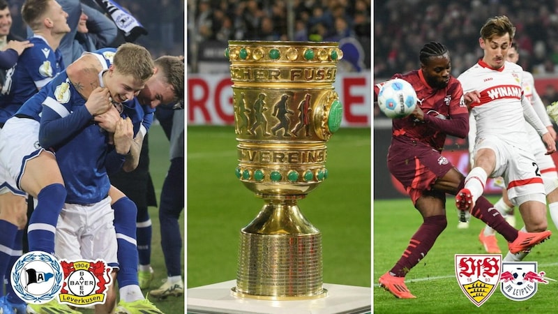 Spieltermine im Halbfinale des DFB-Pokals sind der 1. und der 2. April ... (Bild: AFP / SID)