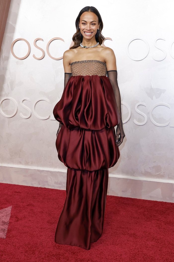 Zoe Saldana in Saint Laurent