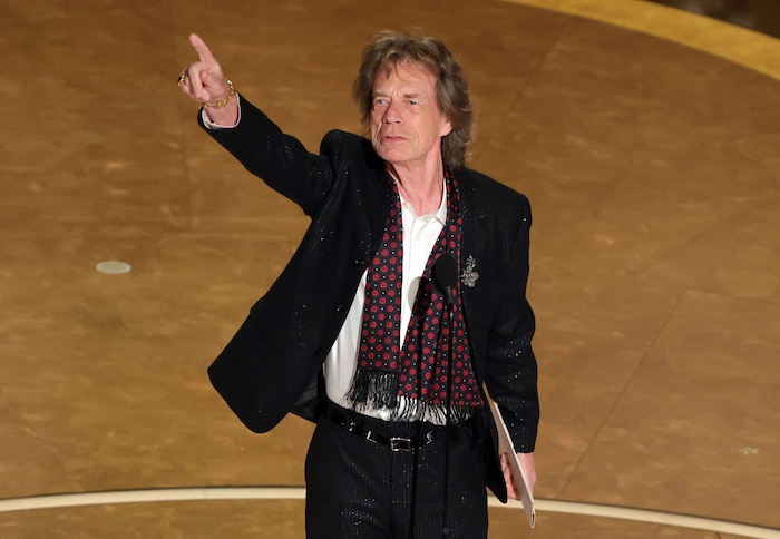 Mick Jagger auf der Oscar-Bühne