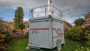 Die Luftmess-Station des Landes am Rudolfsplatz in Salzburg Stadt (Bild: Markus Tschepp)