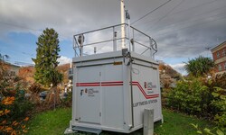 Die Luftmess-Station des Landes am Rudolfsplatz in Salzburg Stadt