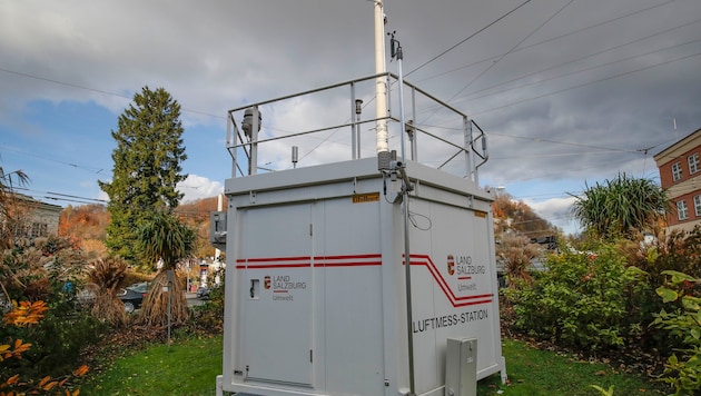 The state's air monitoring station at Rudolfsplatz in Salzburg City (Bild: Markus Tschepp)