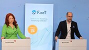 Wissenschaftslandesrätin Cornelia Hagele und Tourismuslandesrat Mario Gerber (beide von der ÖVP) ...